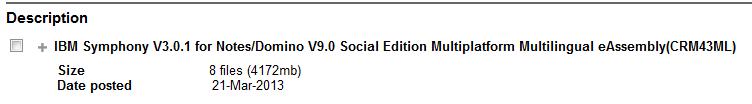 IBM Symphony 3.0.1 for Notes 9? Lotus Symphony for Notes 9?